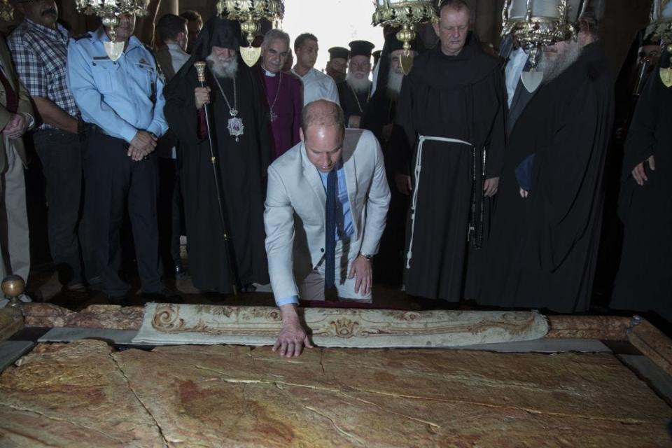 Prince William visits the Church of the Holy Sepulchre