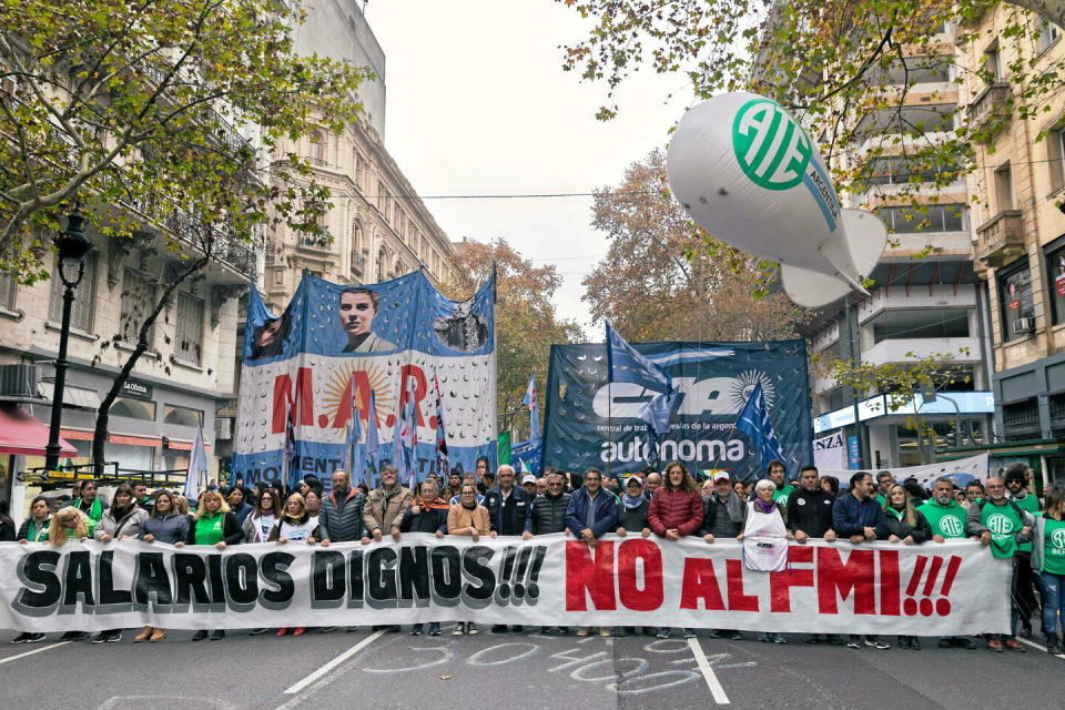 En 1958, l’Argentine signe son premier accord avec le FMI sous la présidence d’Arturo Frondizi. Il s’agit déjà de « stabiliser le problème du taux de change » et « d’arrêter l’inflation ».  - Credit:Esteban Osorio/Shutterstock/SIPA / SIPA / Esteban Osorio//SIPA