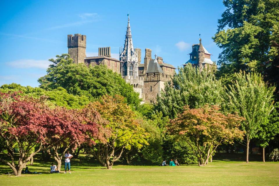 Cardiff Castle is a medieval castle and Victorian Gothic revival mansion located in the city centre of Cardiff, Wales.