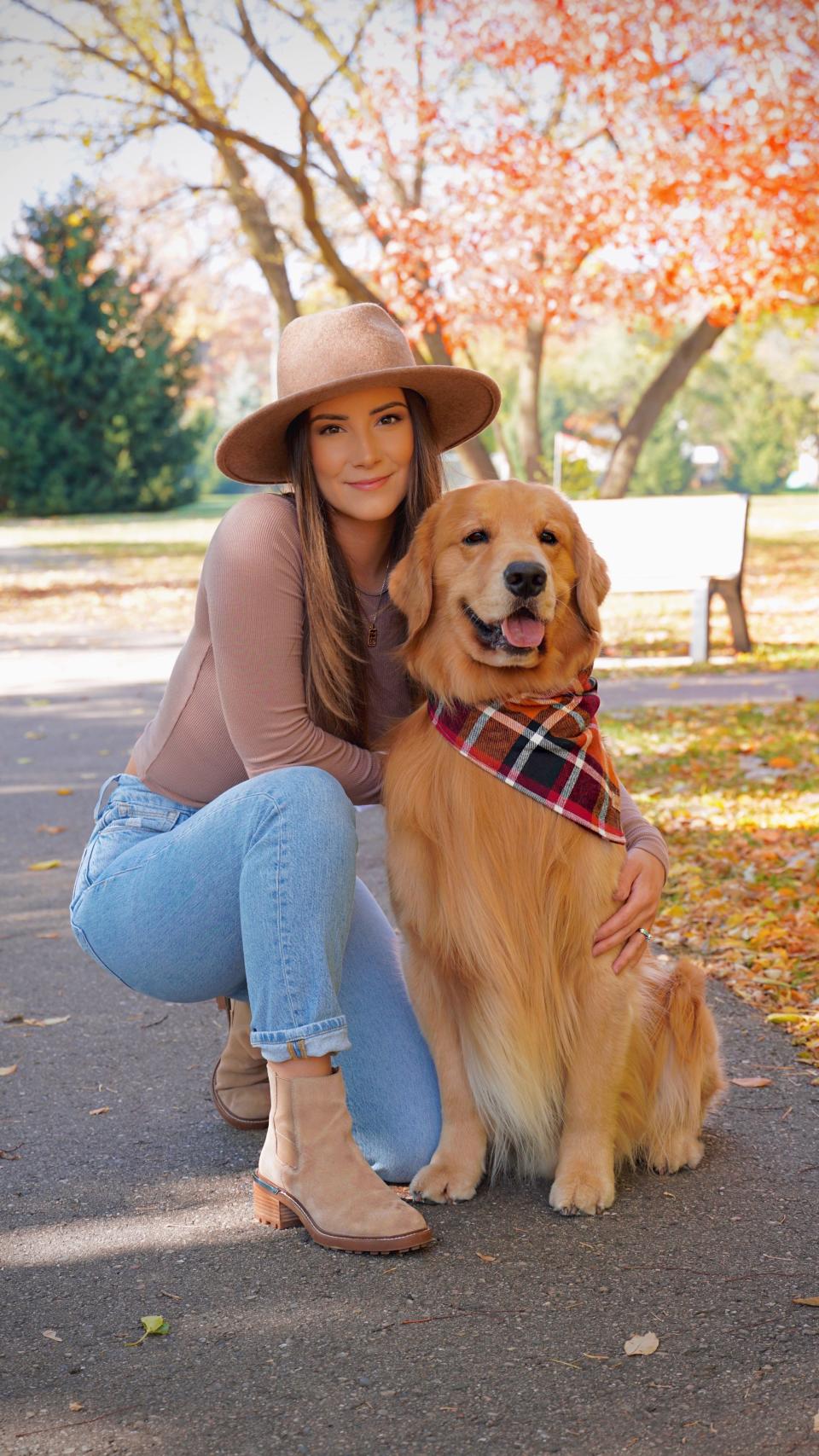 Courtney Budzyn says she was surprised her "goofy Golden Retriever" Tucker now has more than 3 million followers.