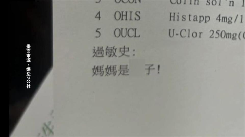 抓到了！　藥劑師疑壓力大　藥單註記「不雅字眼」被記過