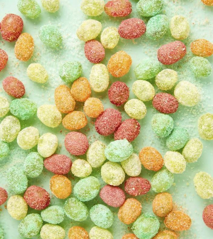 <p>Put down that bag of candy! This magical recipe transforms green grapes into a sweet-and-sour snack that tastes suspiciously like Sour Patch Kids.</p><p>Get the <strong><a href="https://www.delish.com/cooking/recipes/a51388/sour-patch-grapes-recipe/" rel="nofollow noopener" target="_blank" data-ylk="slk:Sour Patch Grapes recipe" class="link ">Sour Patch Grapes recipe</a>.</strong></p>