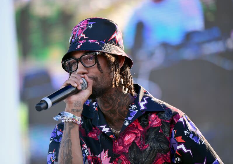 ANAHEIM, CALIFORNIA - AUGUST 11: Rapper PnB Rock performs onstage during the 92.3 Real Street Festival at Honda Center on August 11, 2019 in Anaheim, California. (Photo by Scott Dudelson/Getty Images)