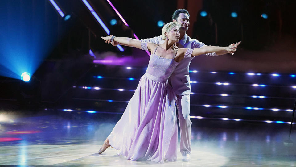 DANCING WITH THE STARS, from front: Selma Blair, Sasha Farber, 'Premiere Night Party', (Season 31, ep. 3101, aired Sept. 19, 2022).