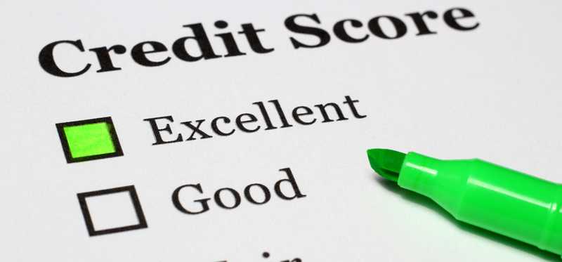 Credit score options, excellent, good, and fair.