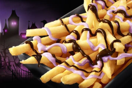 McDonald’s new “witch” fries are drizzled with this eerie purple sauce