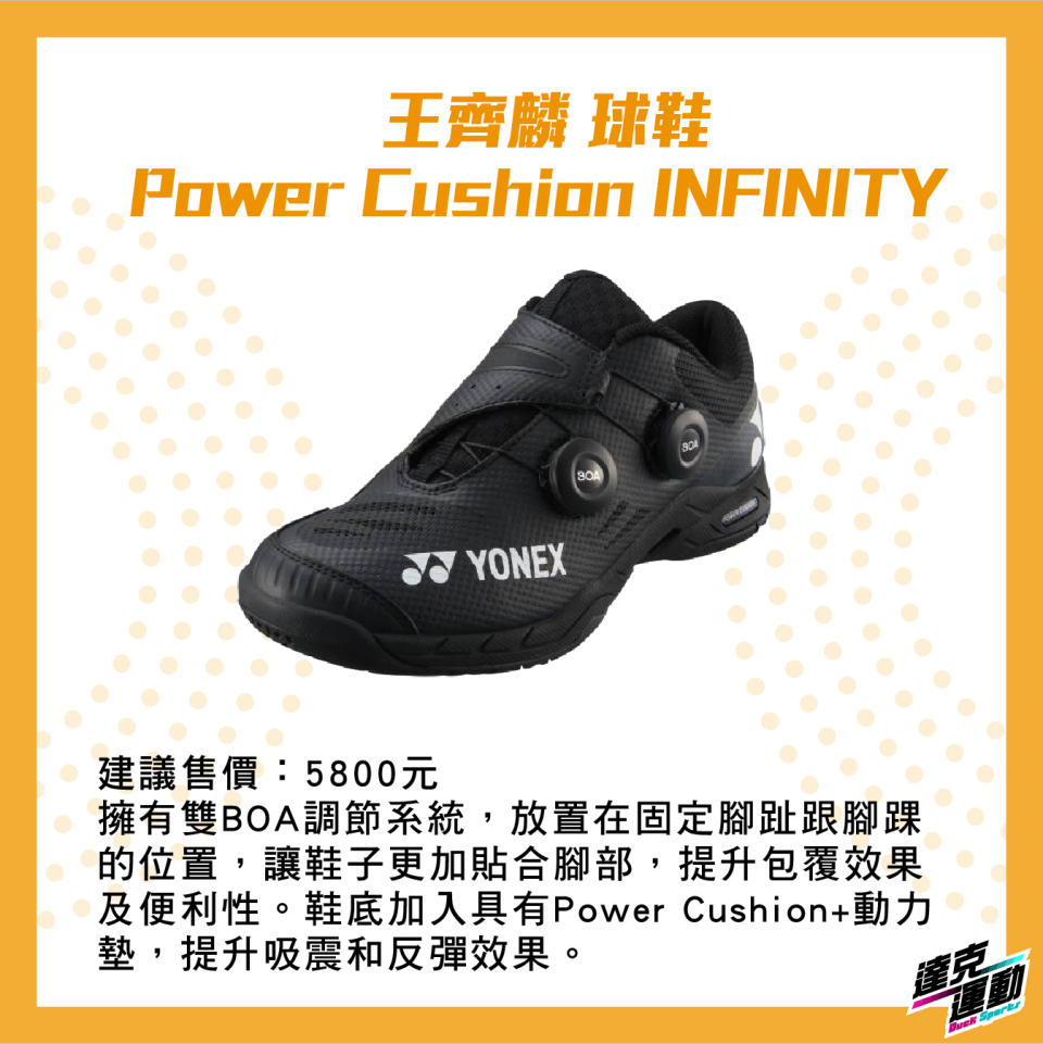 王齊麟 球鞋-Power Cushion INFINITY(達克運動提供)