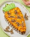 <p>Spoiler alert: This spice cookie cake doesn't involve any <em>actual</em> carrots. </p><p>Get the <a href="https://www.womansday.com/food-recipes/food-drinks/a26632717/carrot-cookie-cake-recipe/" rel="nofollow noopener" target="_blank" data-ylk="slk:Carrot Cookie Cake recipe;elm:context_link;itc:0;sec:content-canvas" class="link "><strong>Carrot Cookie Cake recipe</strong></a>.</p>