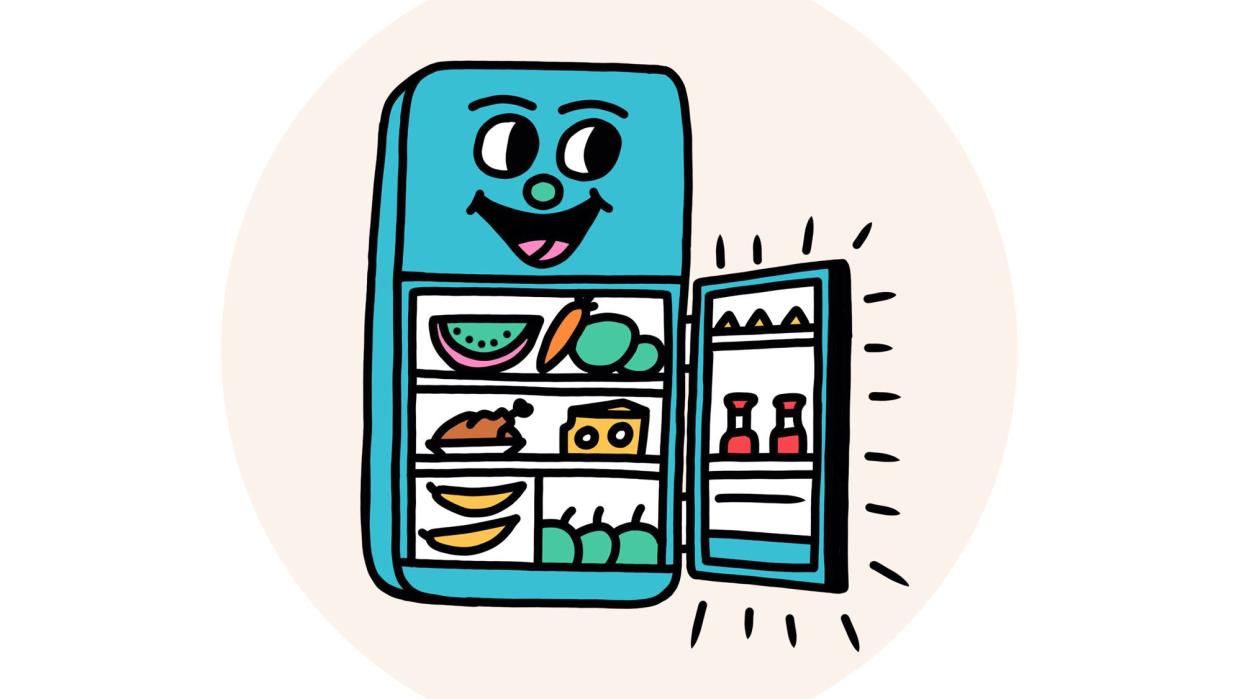 illustration of a fridge