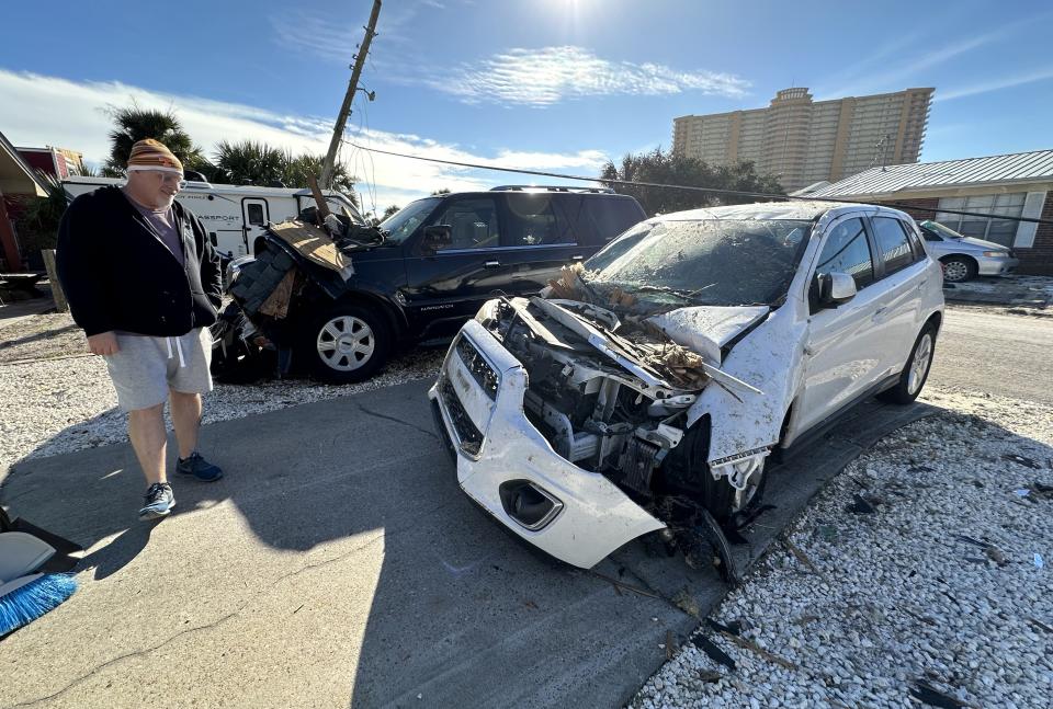 Thomas Jacobs said all of his vehicles were totaled due to damage done by the storm.