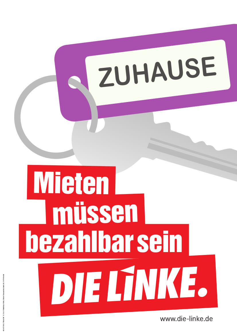 In vielen deutschen Großstädten explodieren die Mietpreise. Damit soll in Zukunft Schluss sein, wenn es nach den Linken geht. (Bild-Copyright: Die Linke)