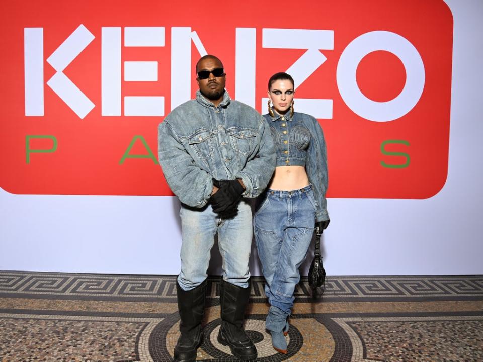 Kanye west and Julia Fox attend Kenzo show at Paris Men’s Fashion Week (Getty Images For Kenzo)