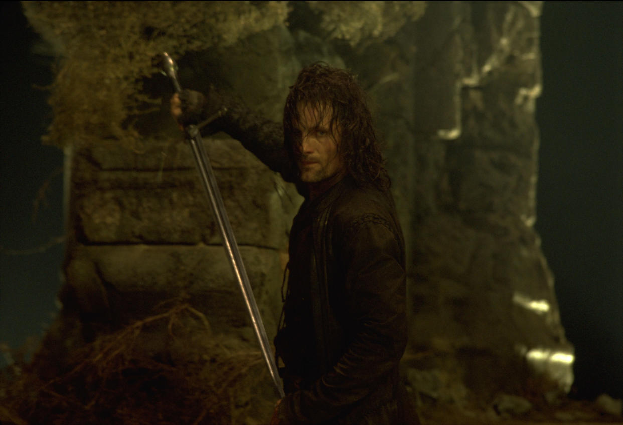 Mortensen in a scene from The Fellowship of the Ring (Photo: Warner Bros./Courtesy Everett Collection)