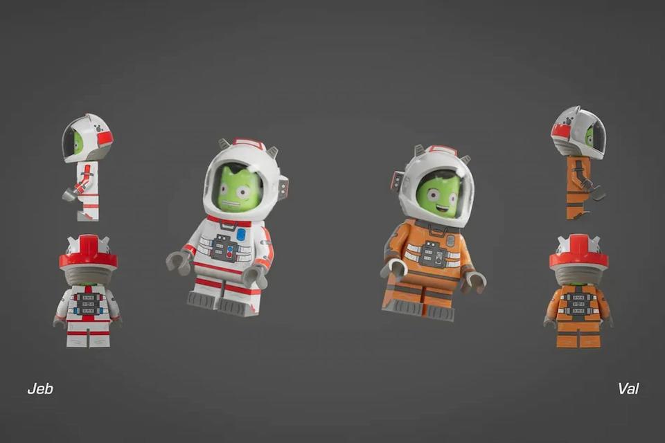 Konzeptbilder aus der Einreichung des Kerbal-Weltraumprogramms von Lego Ideas