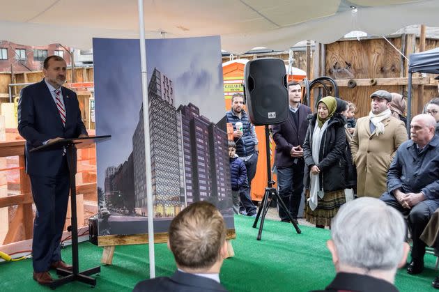 Then-Brooklyn Borough President Eric Adams took part in a 2018 groundbreaking for the Turken House in Manhattan.