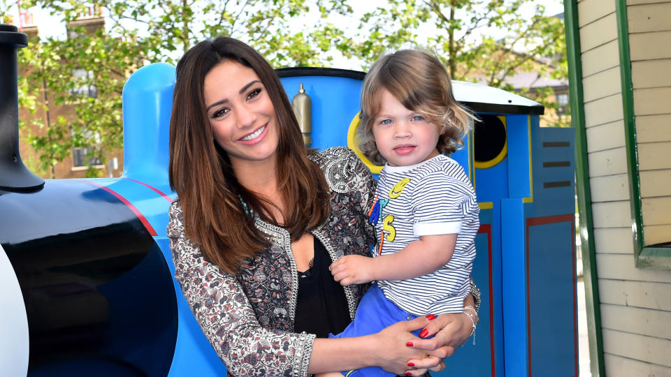 Frankie Bridge worried what would happen to her son Parker if she and Wayne were no longer around. (PA)