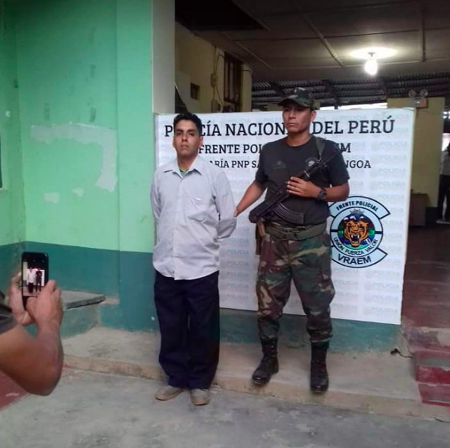 Félix Steven Manrique fue detenido el 4 de julio en una región selvática de Junín, Perú, por presunta trata de personas. (Foto SOSPatricia Aguilar)