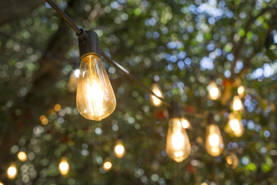 Opt for solar-powered lights in your garden space. (Getty Images)