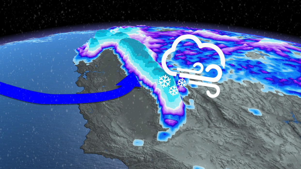 Tremendous wind-whipped snows to blanket California mountains