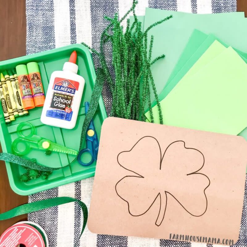 <p>Farmhouse Mama</p><p>Indulge your toddler’s creativity while they work their fine motor skills decorating this cardboard shamrock craft from <a href="https://www.farmhousemama.com/st-patricks-day-craft-for-toddlers/" rel="nofollow noopener" target="_blank" data-ylk="slk:Farmhouse Mama;elm:context_link;itc:0;sec:content-canvas" class="link rapid-noclick-resp">Farmhouse Mama</a>. You can even use whatever green items you have around the house, so the possibilities are endless!</p><p><strong>Related: <a href="https://parade.com/1166488/jessicasager/st-patricks-day-memes/" rel="nofollow noopener" target="_blank" data-ylk="slk:St. Patrick's Day Memes;elm:context_link;itc:0;sec:content-canvas" class="link rapid-noclick-resp">St. Patrick's Day Memes</a></strong></p>