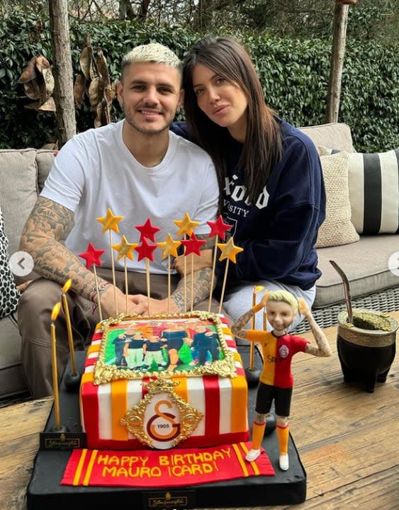 La otra torta especial que recibió Mauro Icardi con temática de Galatasaray