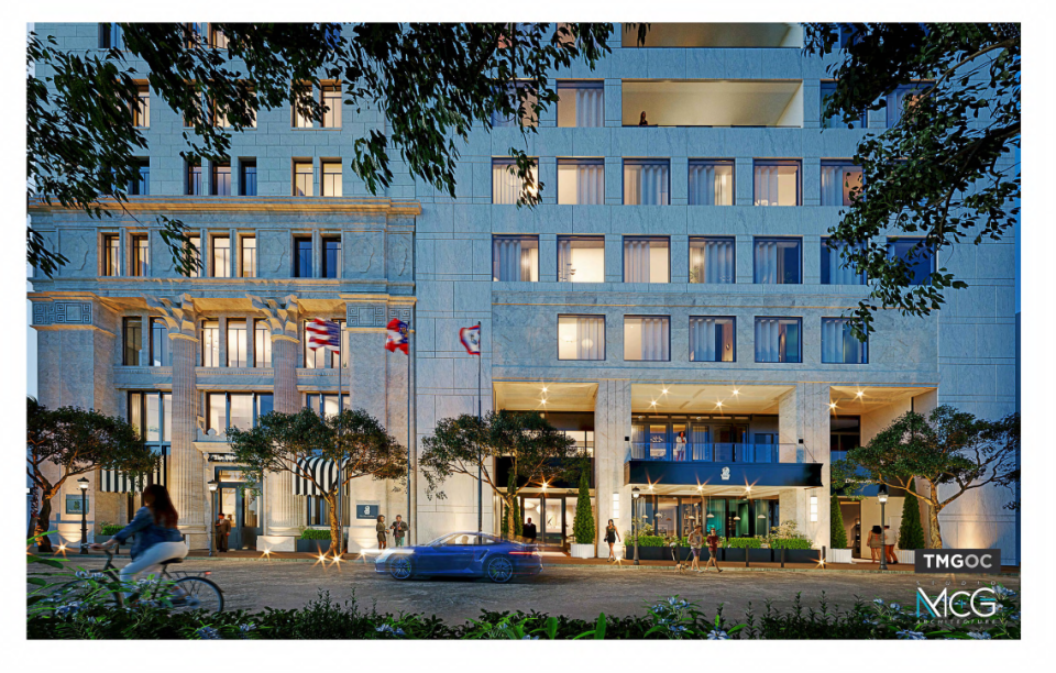 A rendering of the Ritz Carlton proposed for Downtown Savannah