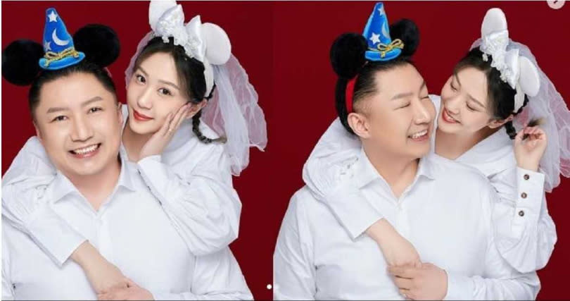 邱士楷（左）與上海姑娘Ariel領證結婚。（圖／翻攝自Ariel IG）