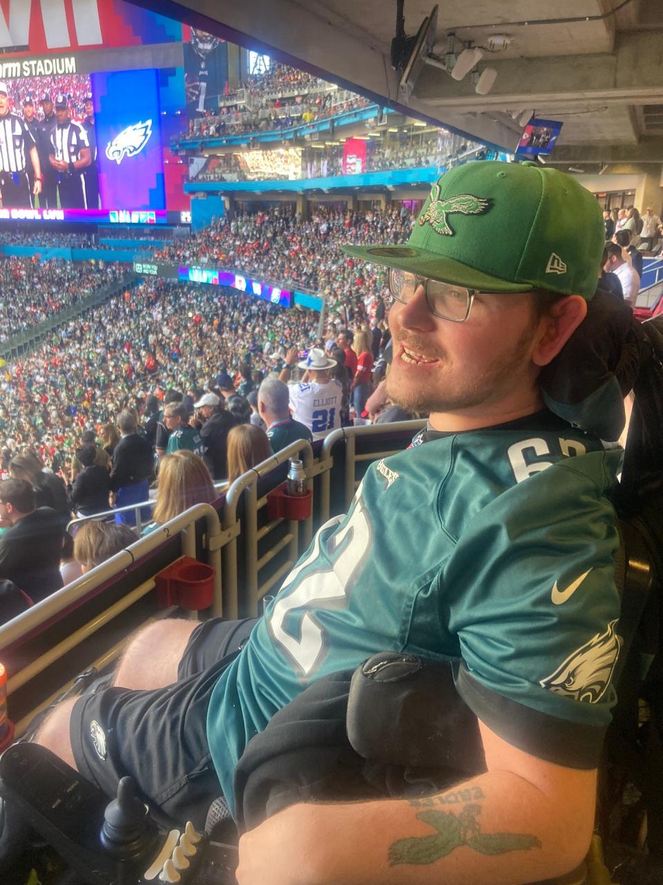 Austin Lauer at Super Bowl LVII in Arizona.