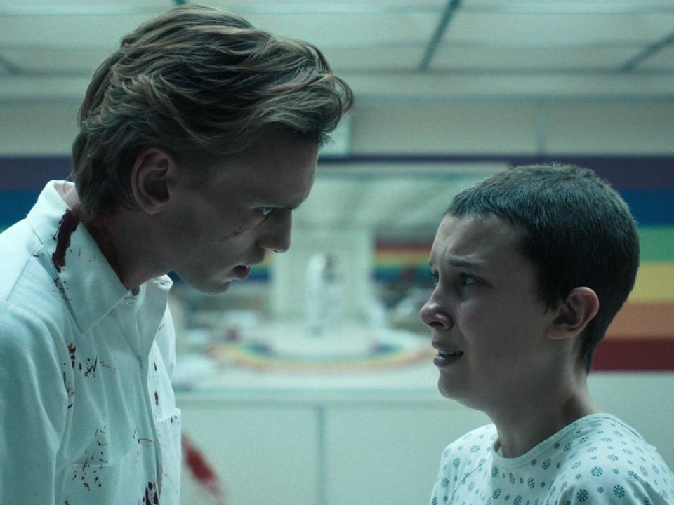 Jamie Campbell Bower as Peter Ballard and Millie Bobby Brown as Eleven in ‘Stranger Things' (Courtesy of Netflix)