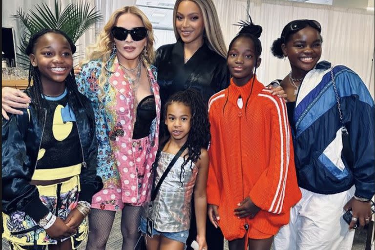 ¡Encuentro de reinas! Madonna fue a un show de Beyonce junto a sus hijas