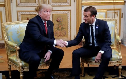 trump macron - Credit: CARLOS BARRIA/REUTERS