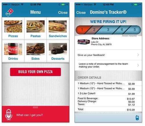 Domino’s app screenshots