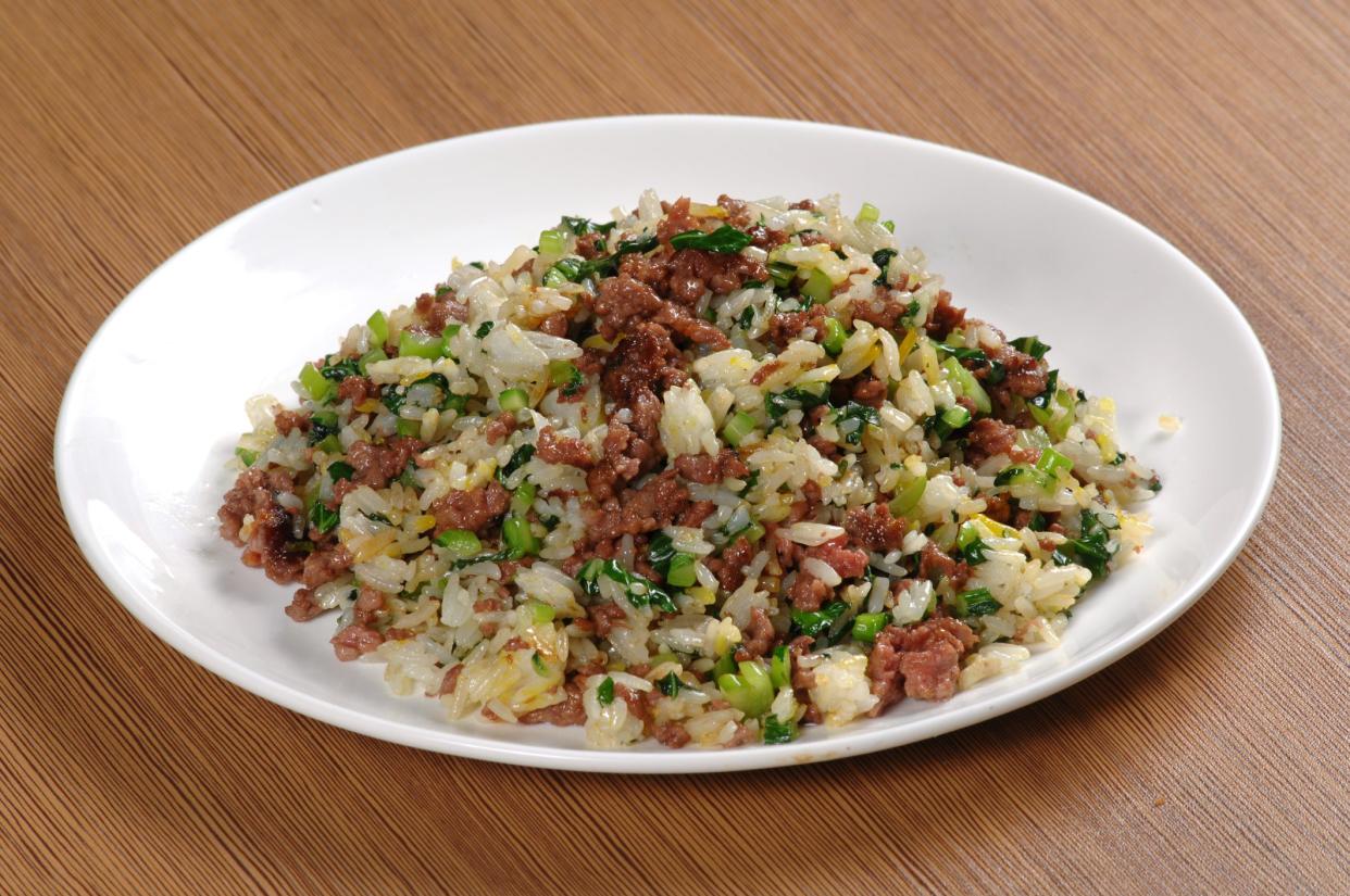 Fried Rice with Minced Beef (生炒牛肉饭),  the Hong Kong and Cantonese style fried rice in China