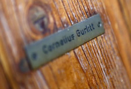 The name plate on the house of art collector Cornelius Gurlitt is pictured in Salzburg, in this November 6, 2013 file picture. REUTERS/Dominic Ebenbichler/Files