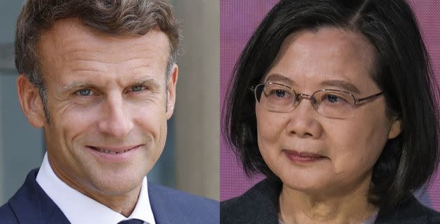Emmanuel Macron y Tsai Ing Wen. (Photo: Getty Images)