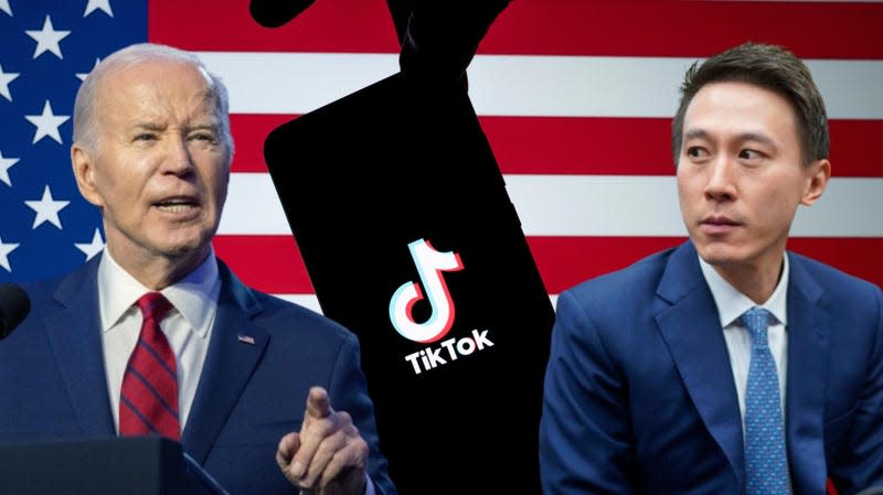 President Biden and TikTok CEO Shou Zi Chew. - Photo: Ron Sachs/CNP/Bloomberg (Getty Images), Jabin Botsford/The Washington Post (Getty Images)