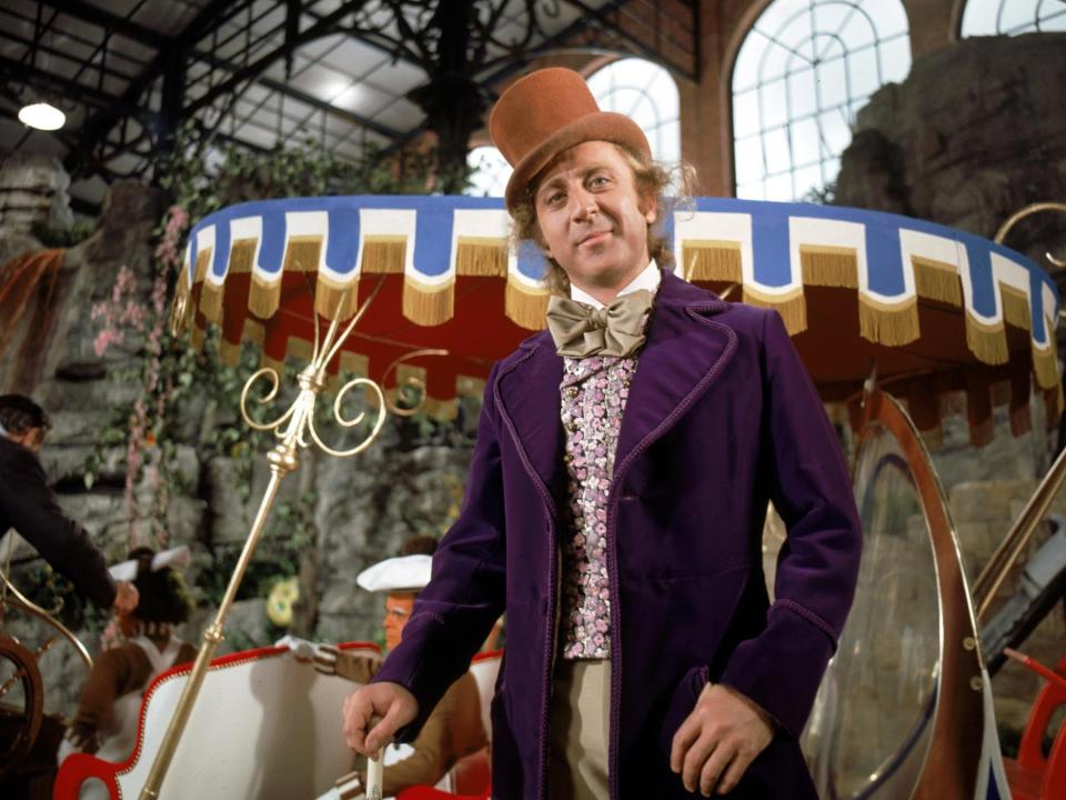 gene wilder as willy wonka in "Willy Wonka and the Chocolate Factory"