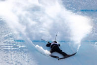 <p>Mathilde Gremaud of Switzerland crashes during the Freestyle Skiing Ladies’ Ski Slopestyle final on day eight of the PyeongChang 2018 Winter Olympic Games at Phoenix Snow Park on February 17, 2018 in Pyeongchang-gun, South Korea. (Photo by Clive Rose/Getty Images) </p>