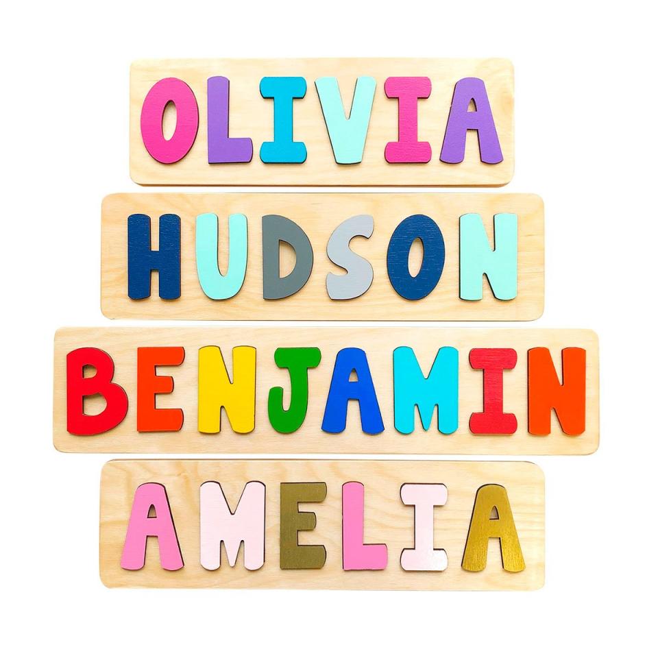 BloomOwl Wooden Name Puzzles