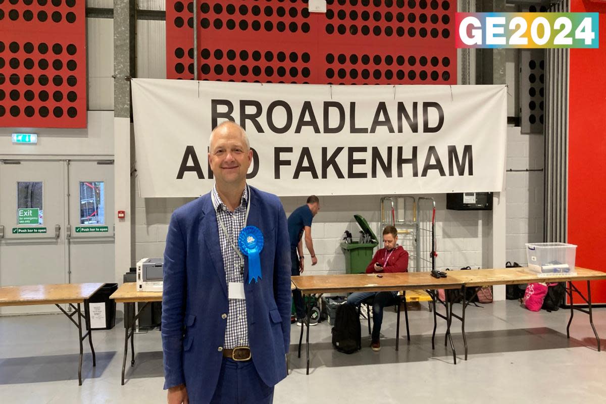 Jerome Mayhew has been re-elected in Broadland and Fakenham <i>(Image: Eleanor Storey)</i>