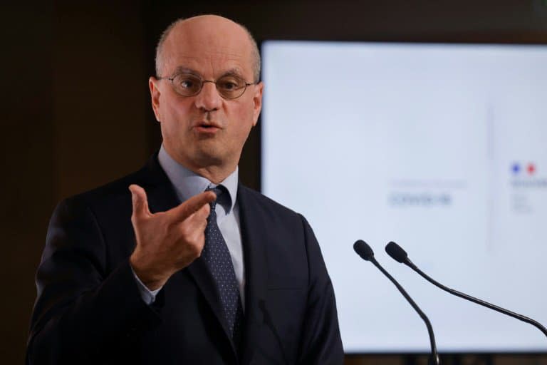 Jean-Michel Blanquer le 22 avril 2021 lors de la conférence de presse du gouvernement sur la situation épidémique. (Photo d'illustration) - Ludovic MARIN © 2019 AFP