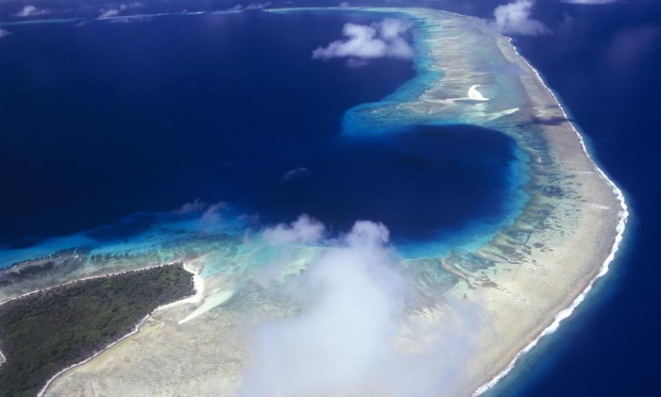 Bravo Crater at Bikini Atoll, site of the devastating 1954 explosion.