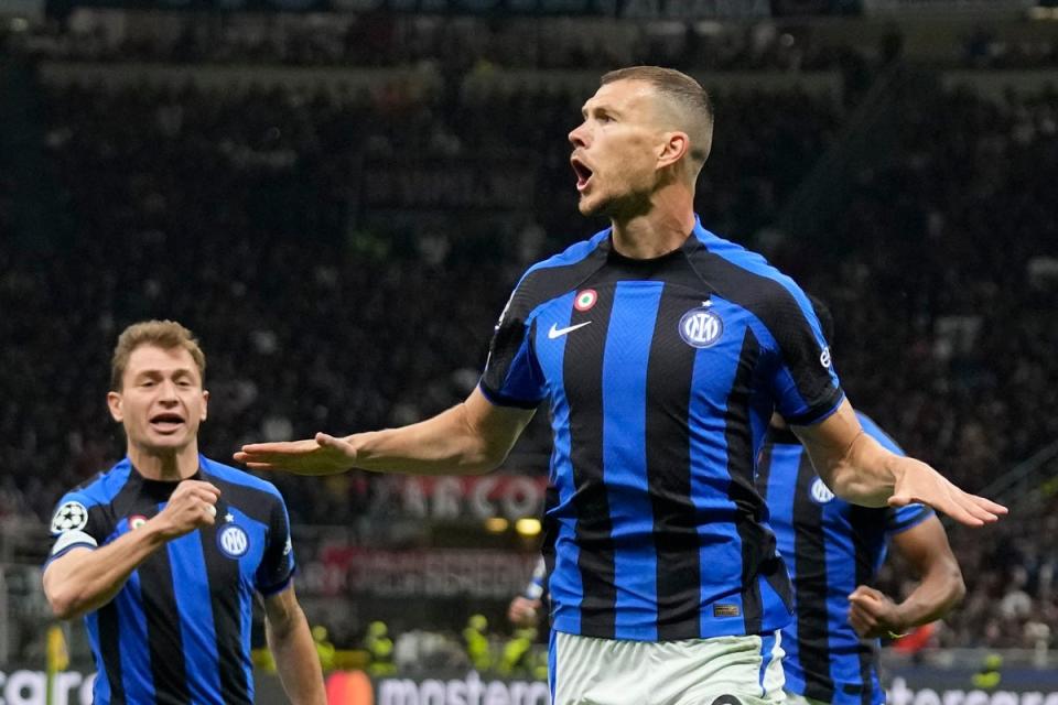 Edin Dzeko’s classy finish helped Inter take control of the Champions League semi-final  (AP)