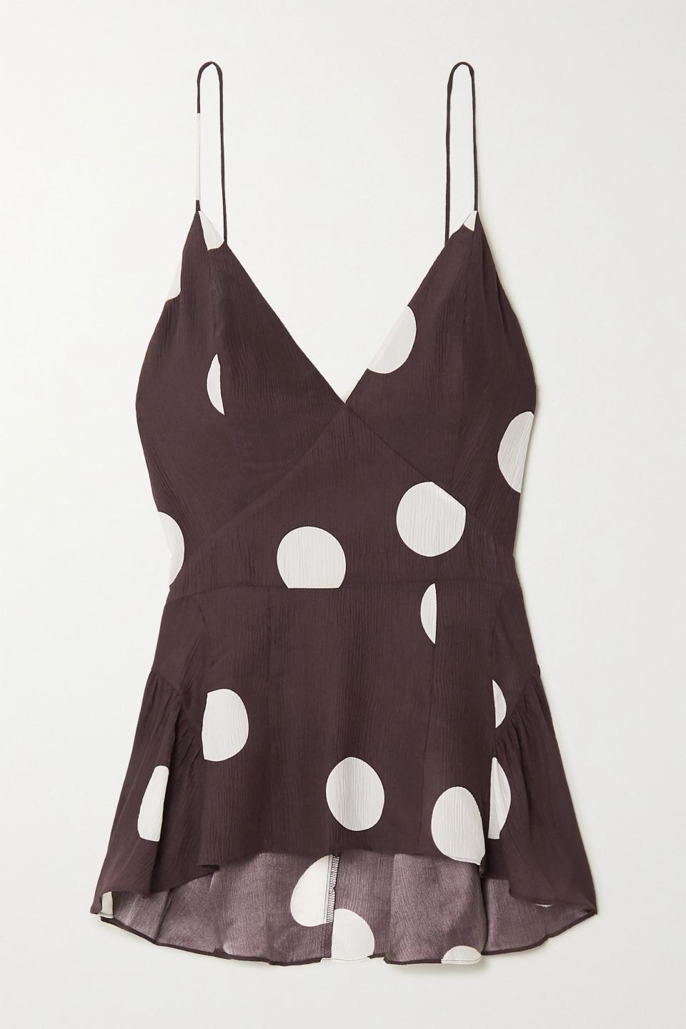 Get the Look: Delphi Polka-Dot Silk-Crepon Camisole