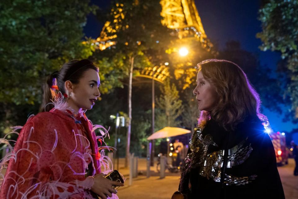 <div class="inline-image__caption"><p>Lily Collins as Emily, Ashley Park as Mindy in episode 308 of Emily in Paris.</p></div> <div class="inline-image__credit">Marie Etchegoyen/Netflix</div>