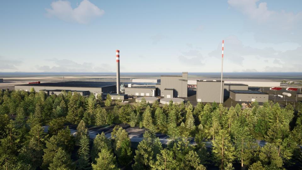 Rendering of new ROCKWOOL factory in Eskilstuna, Sweden.