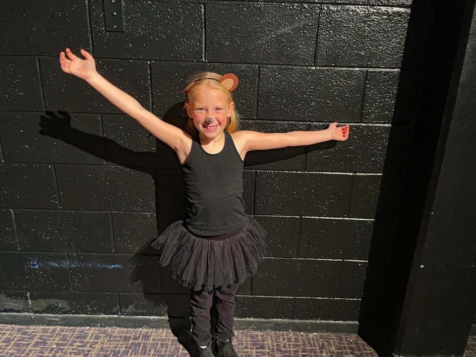 Kate Hoskins, 7, is Dash the Dog in “Toy Store” during the annual Drama Camp finale held at Farragut High School Friday, July 29, 2022.