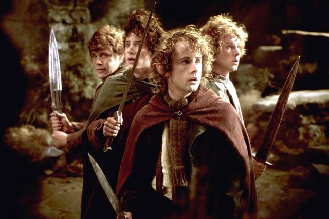 Pierre Vinet/New Line Sean Astin, Elijah Wood, Billy Boyd, and Dominic Monaghan in 'The Lord of the Rings'