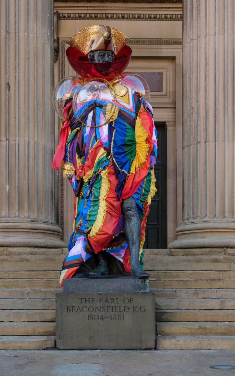 Disraeli was adorned in a Pride-themed Empress of India dress - Sky UK