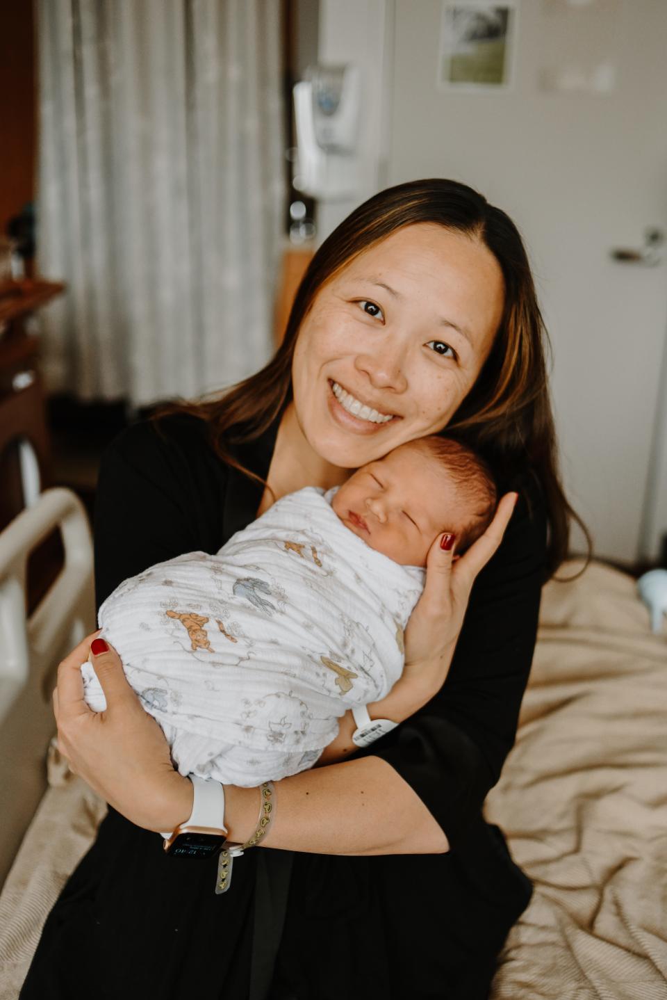 Dr. Jacqueline Parchem, an Ob/gyn at The University of Texas Health Science Center at Houston, with her son Darren.